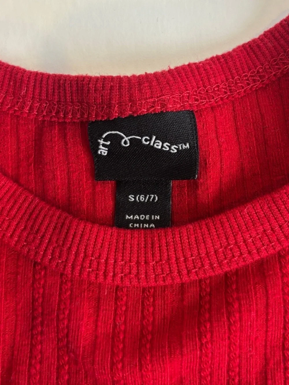 Art Class Target Red Ribbed Knit High Neck Cropped Tank Top
